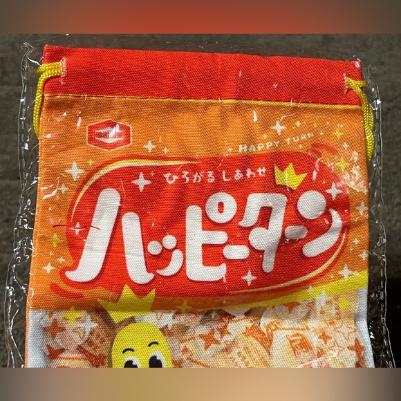 Kameda Happy Turn Soft Rice Cracker (Sweet) Japanese Snack Drawstring Pouch Bag - Picture 3 of 7
